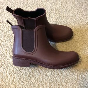Madewell Burgundy Chelsea Rain Boots Size 7